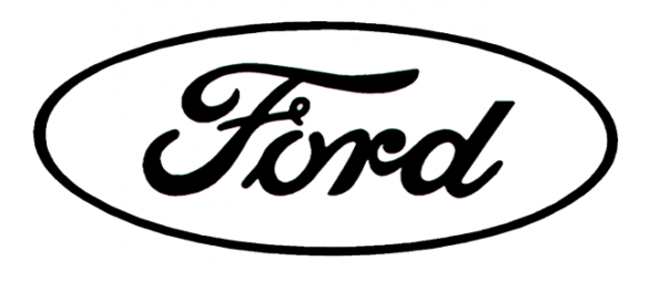 Ford Oval Logo Decal - Open Style - 12" Tall